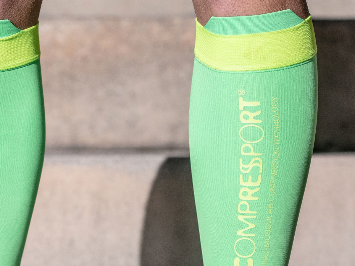 R2V2 calf sleeves fluo green
