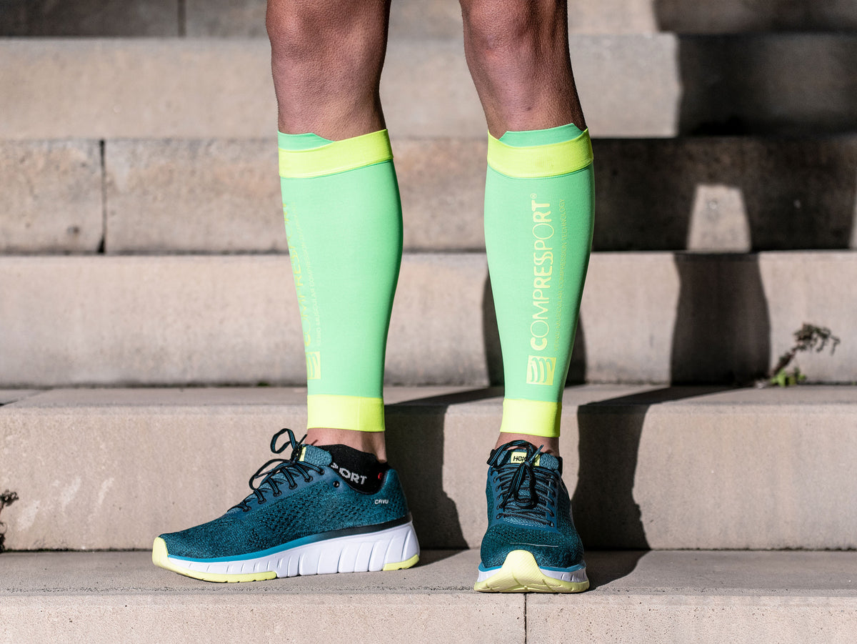 R2V2 calf sleeves fluo green