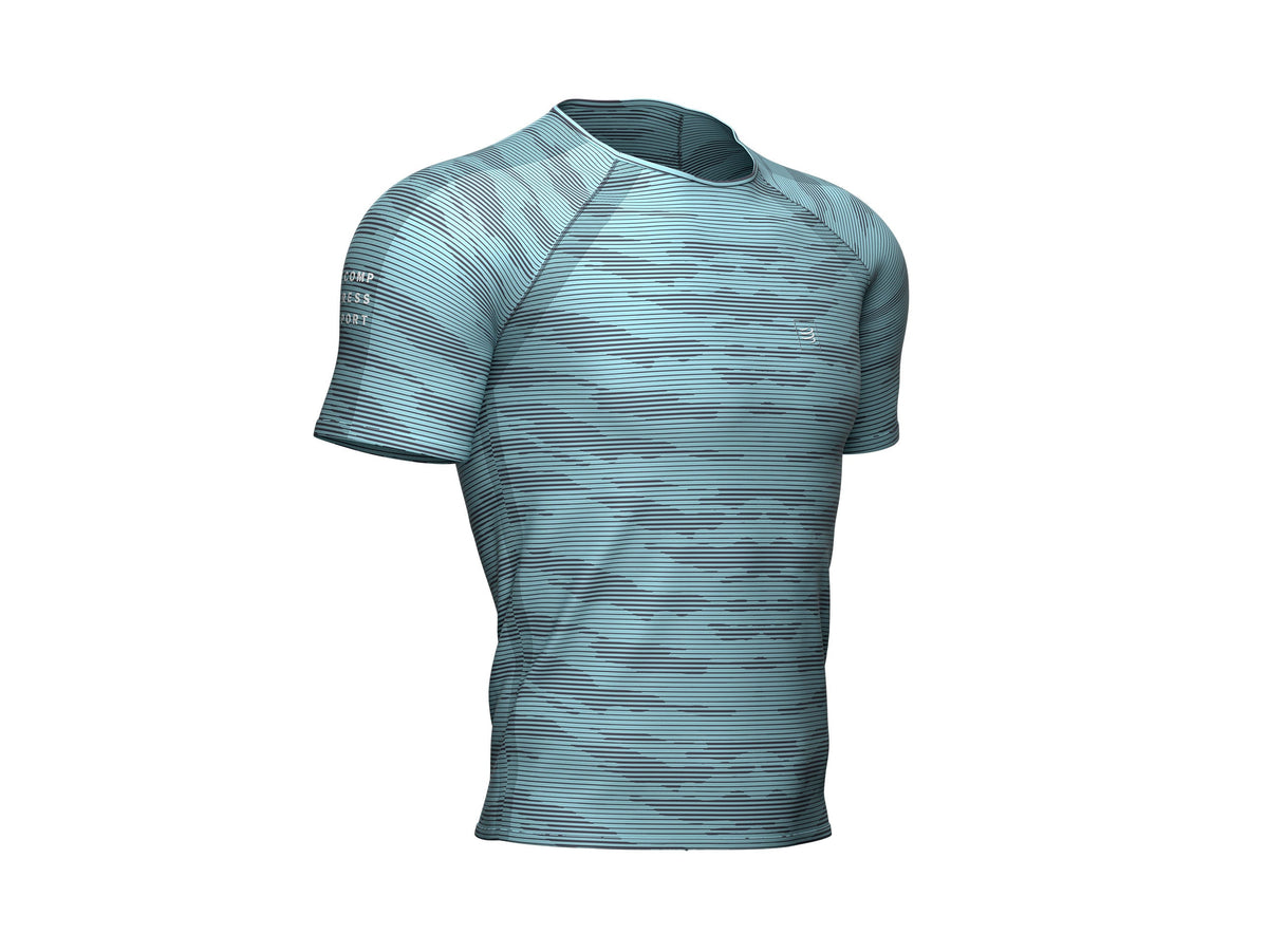 Training tshirt camo stripe bleu du nil