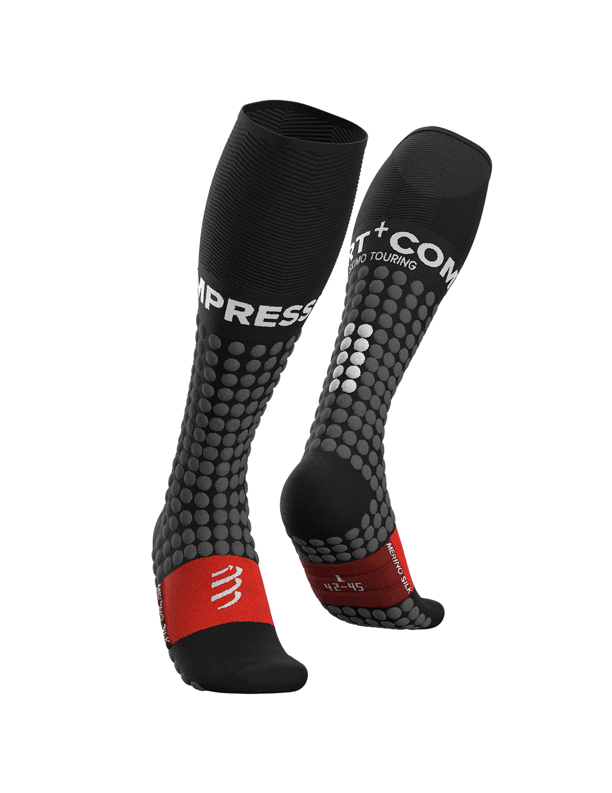 Ski Touring Full Socks - Black Grey