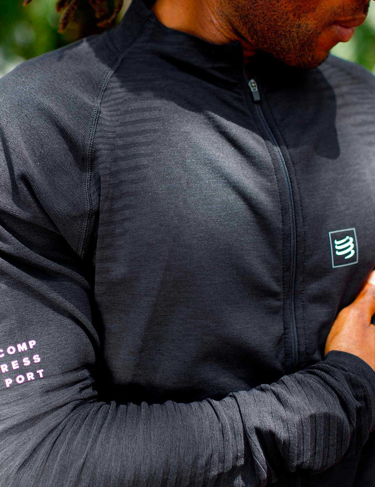 Seamless Zip Sweatshirt - Black