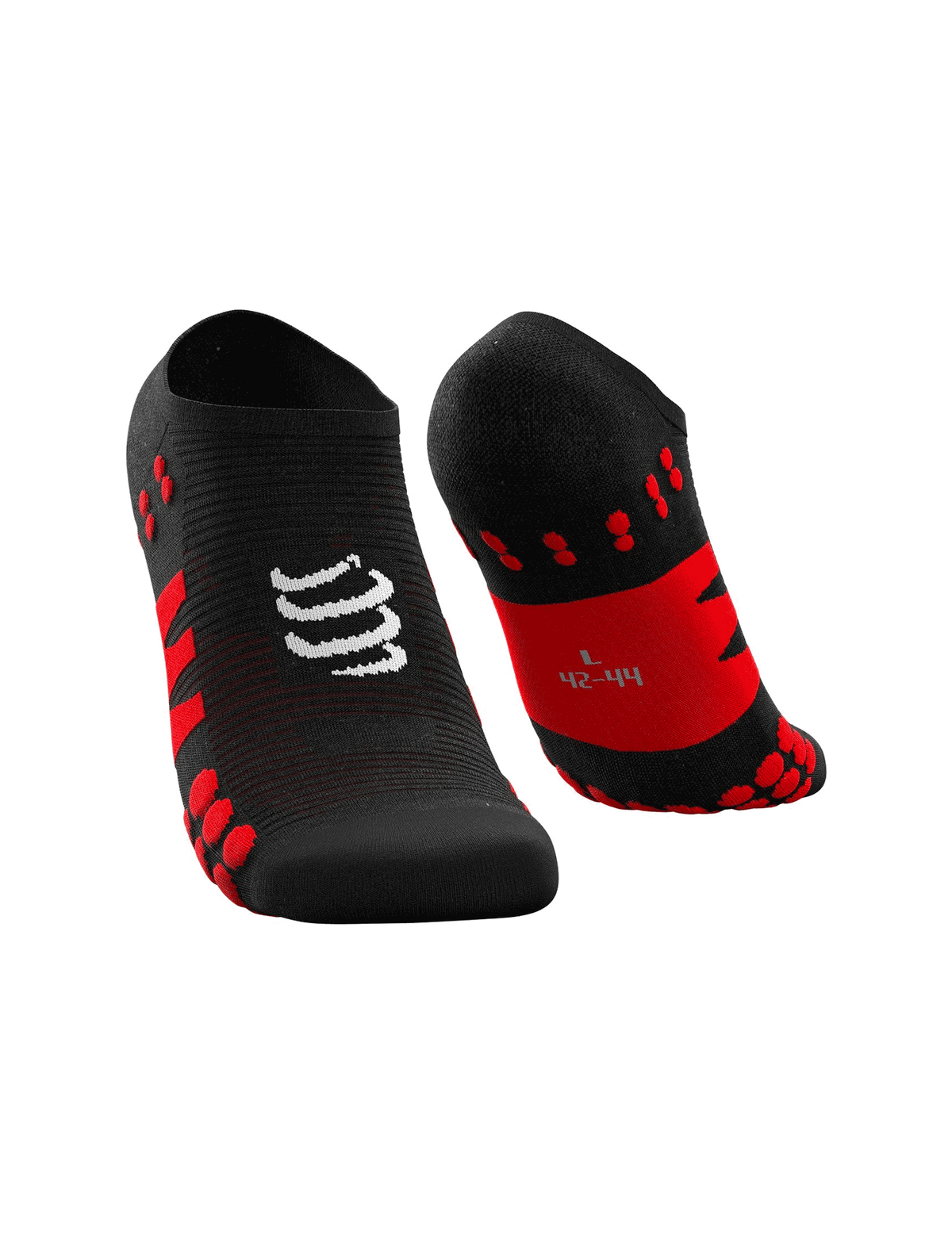 No Show Socks - Black/Red