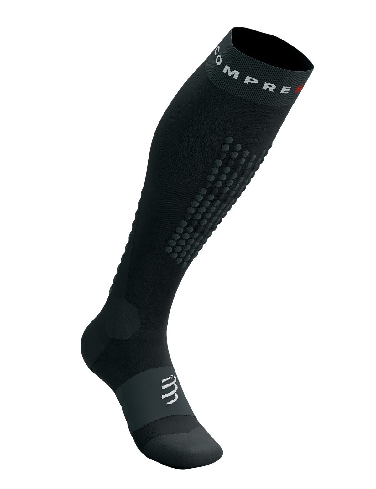 Alpine Ski Full Socks - Black/Steel Grey