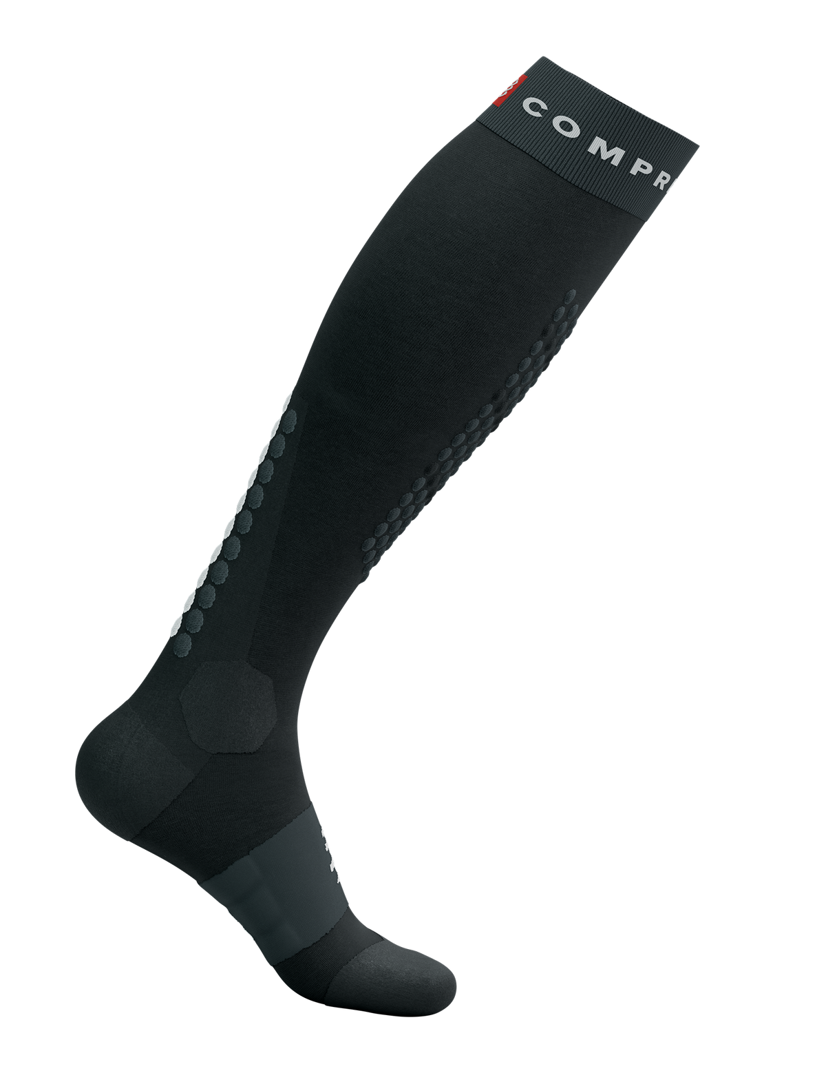 Alpine Ski Full Socks - Black/Steel Grey