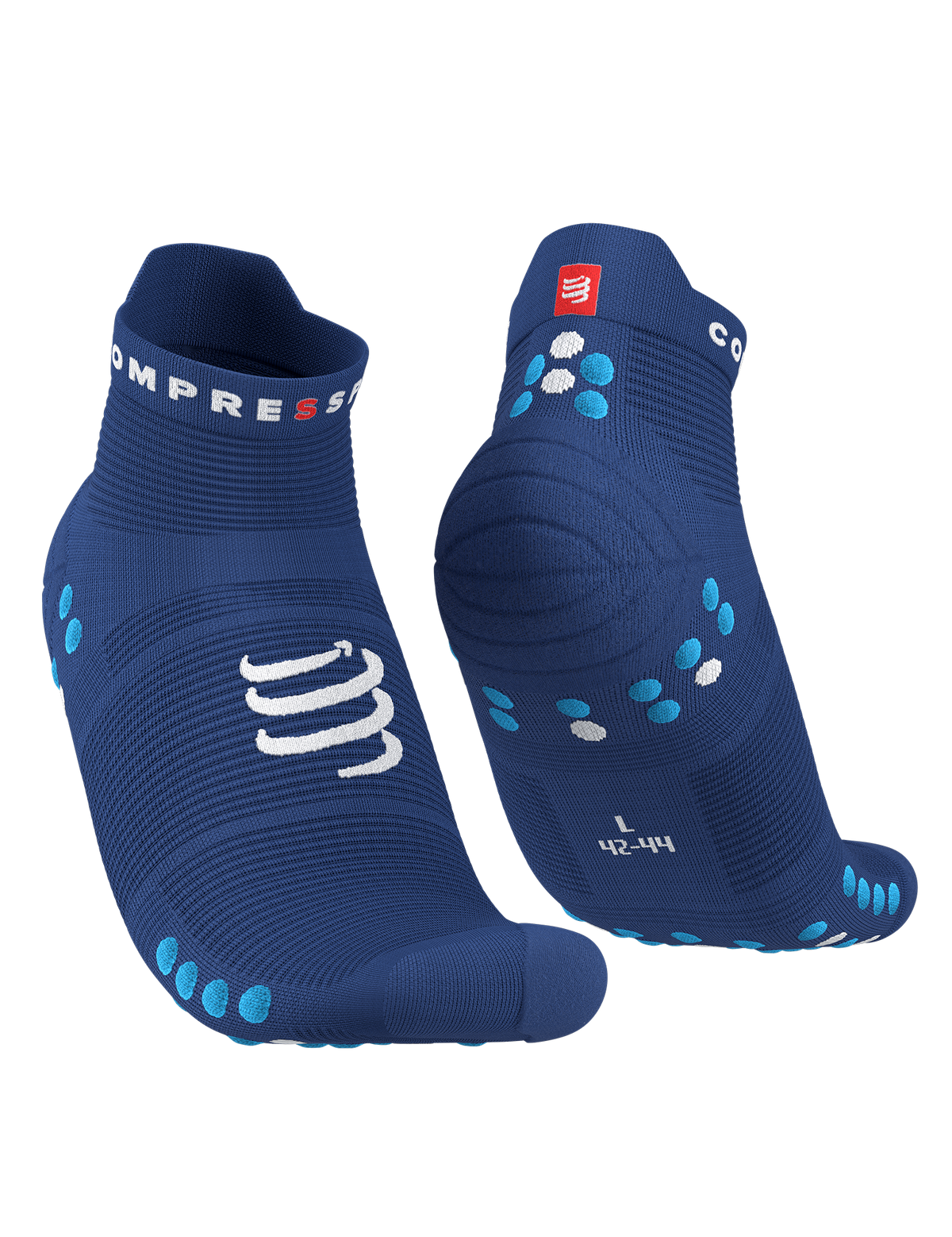 Pro Racing Socks v4.0 Run Low – Sodalite/Fluo Blue | Compressport