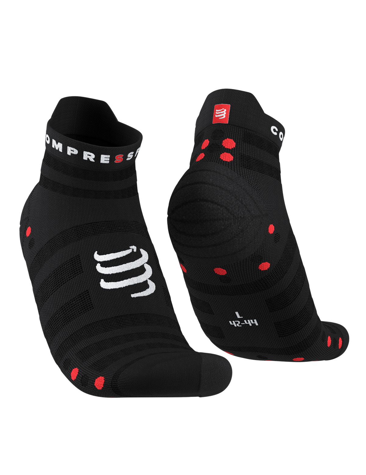 Pro Racing Socks V4.0 Ultralight Run Low - Black/Red
