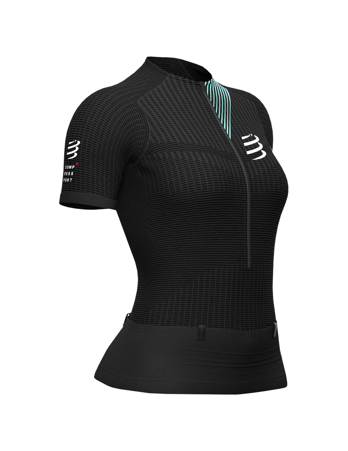 Trail Postural Top - Black/Turquoise Blue