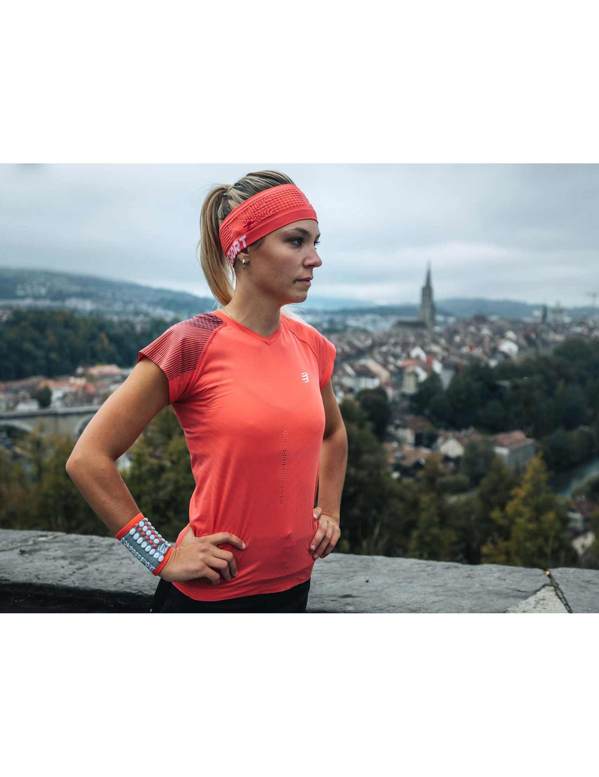 Performance Tshirt coral Woman