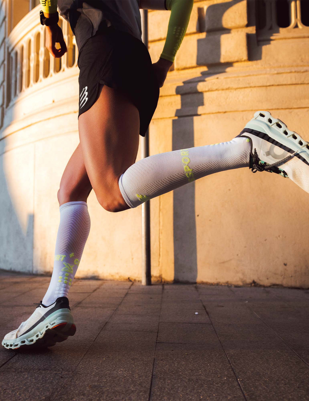 Full Socks Oxygen - White/Safe Yellow