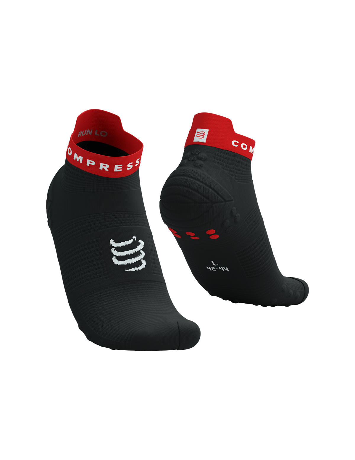 Pro Racing Socks v4.0 Run Low - Black/Core Red