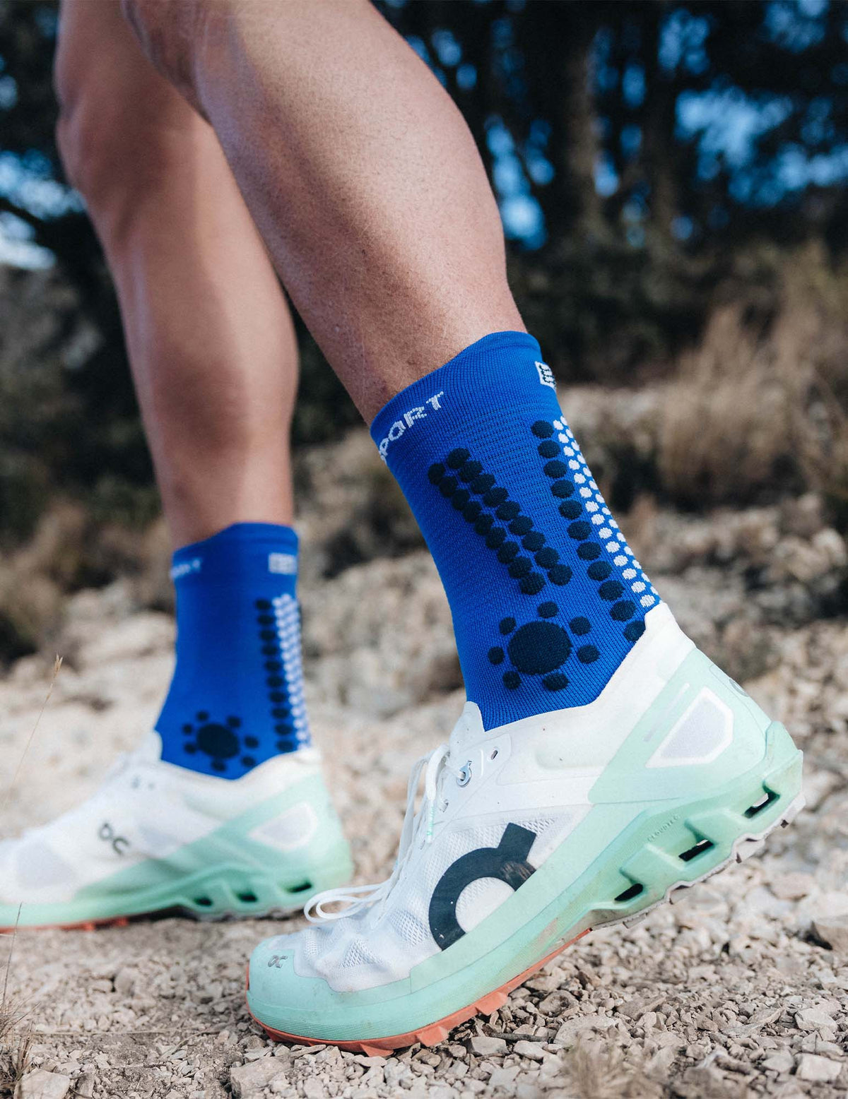 Pro Racing Socks V4.0 Trail - Dazz Blue/Blues