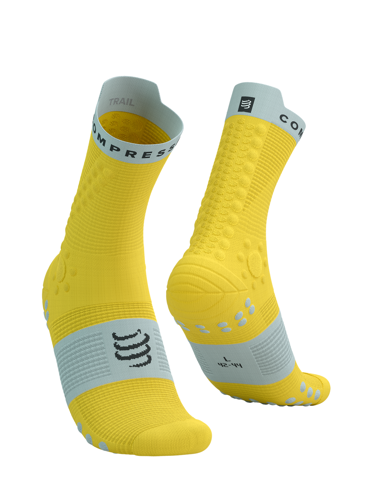 Pro Racing Socks V4.0 Trail - Yellow/Dawn Blue