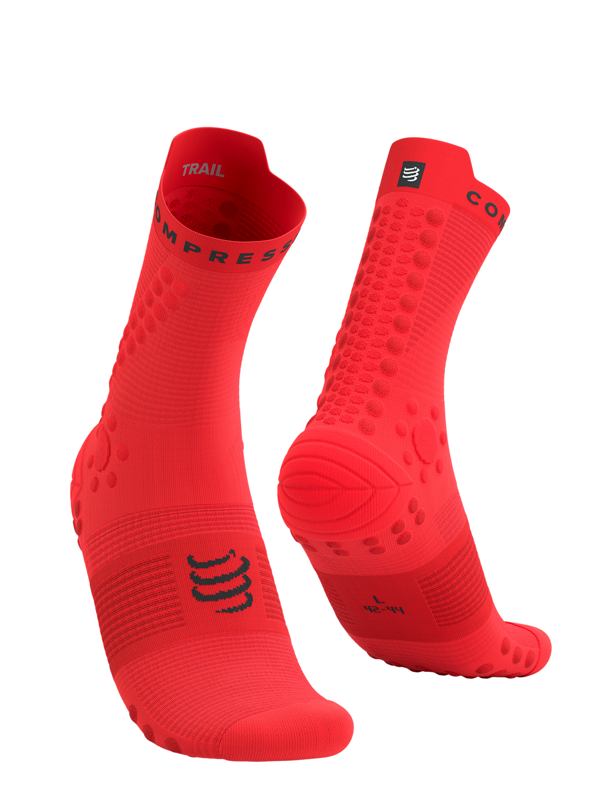 Pro Racing Socks V4.0 Trail - Fluo Red/Black
