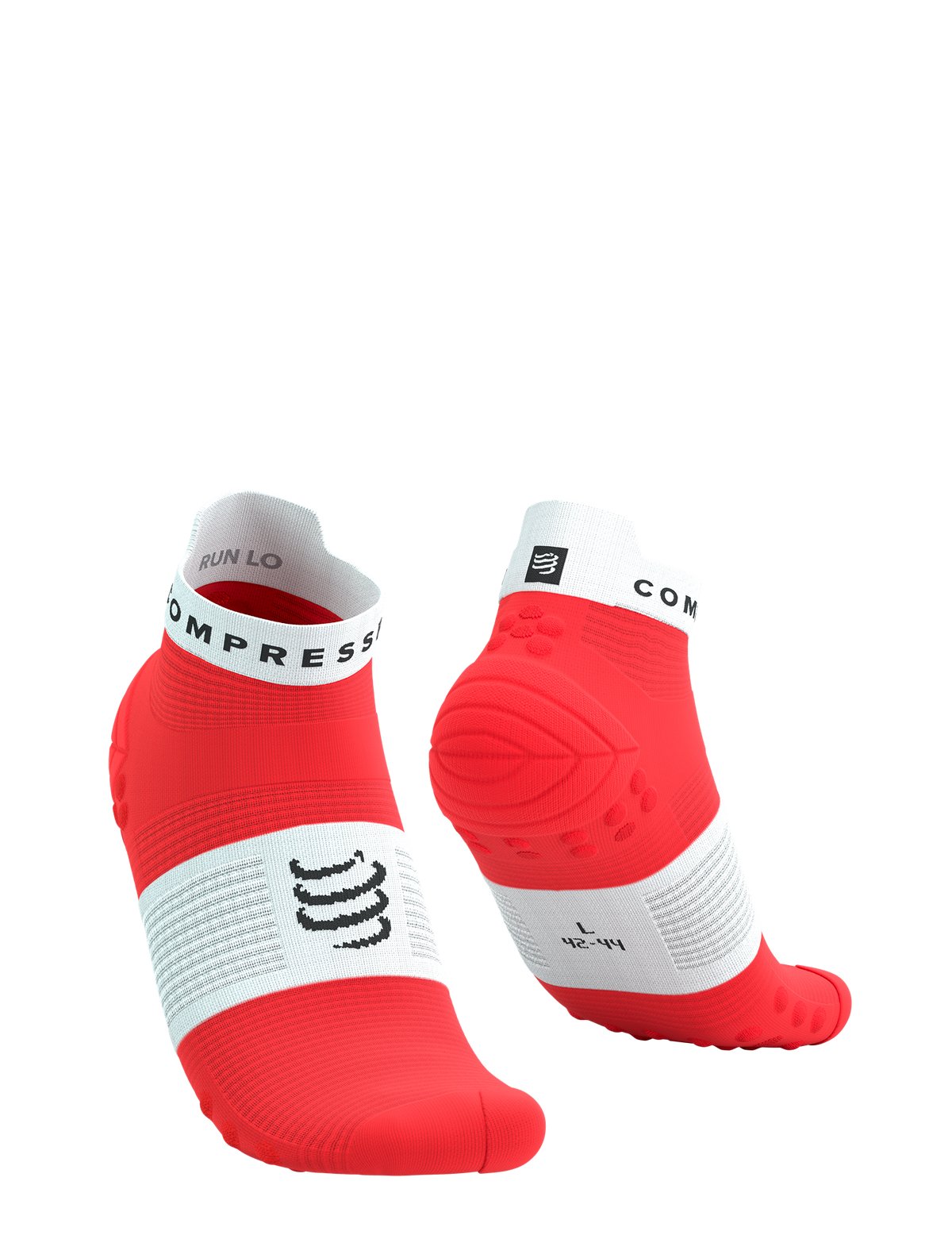 Pro Racing Socks V4.0 Run Low - Fluo Red/White