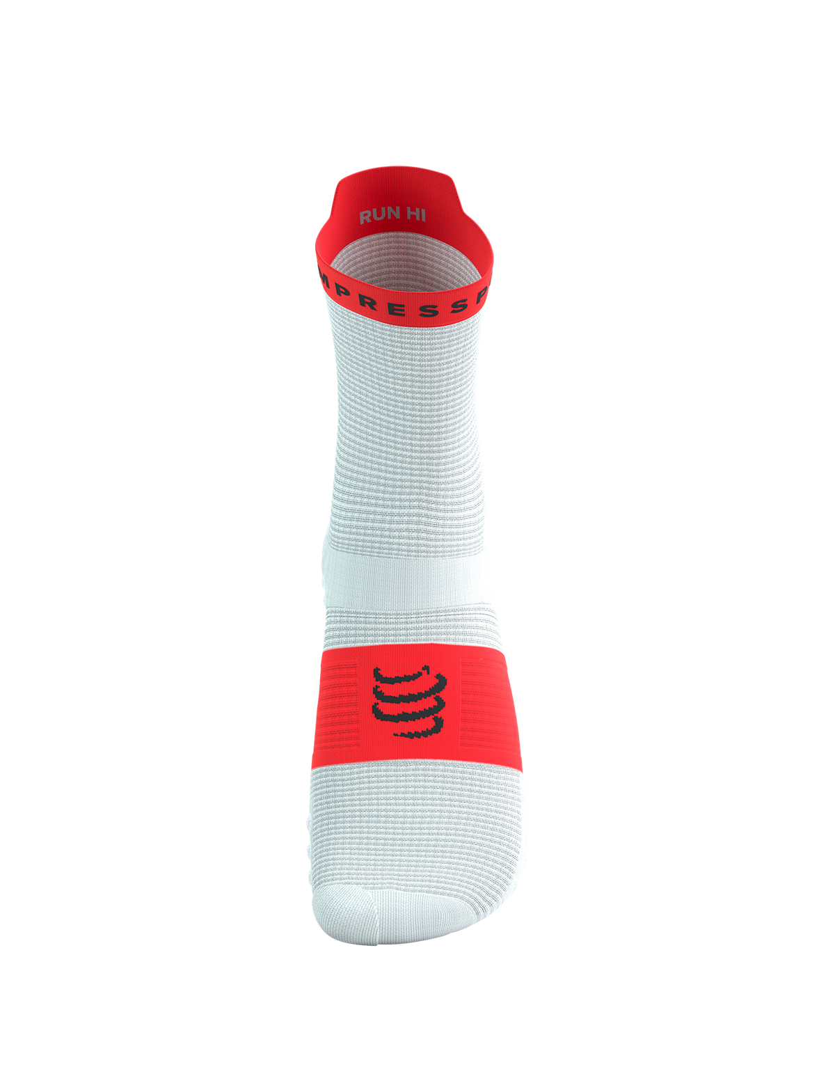 Pro Racing Socks V4.0 Run High - White/Fluo Red