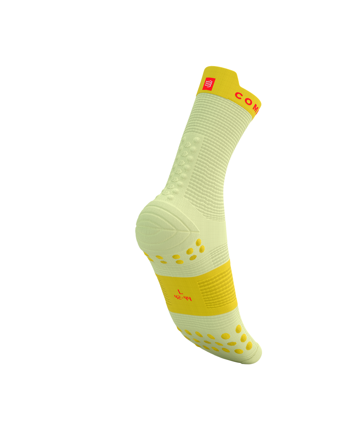 Pro Racing Socks V4.0 Run High - Yellow/Fluo Red