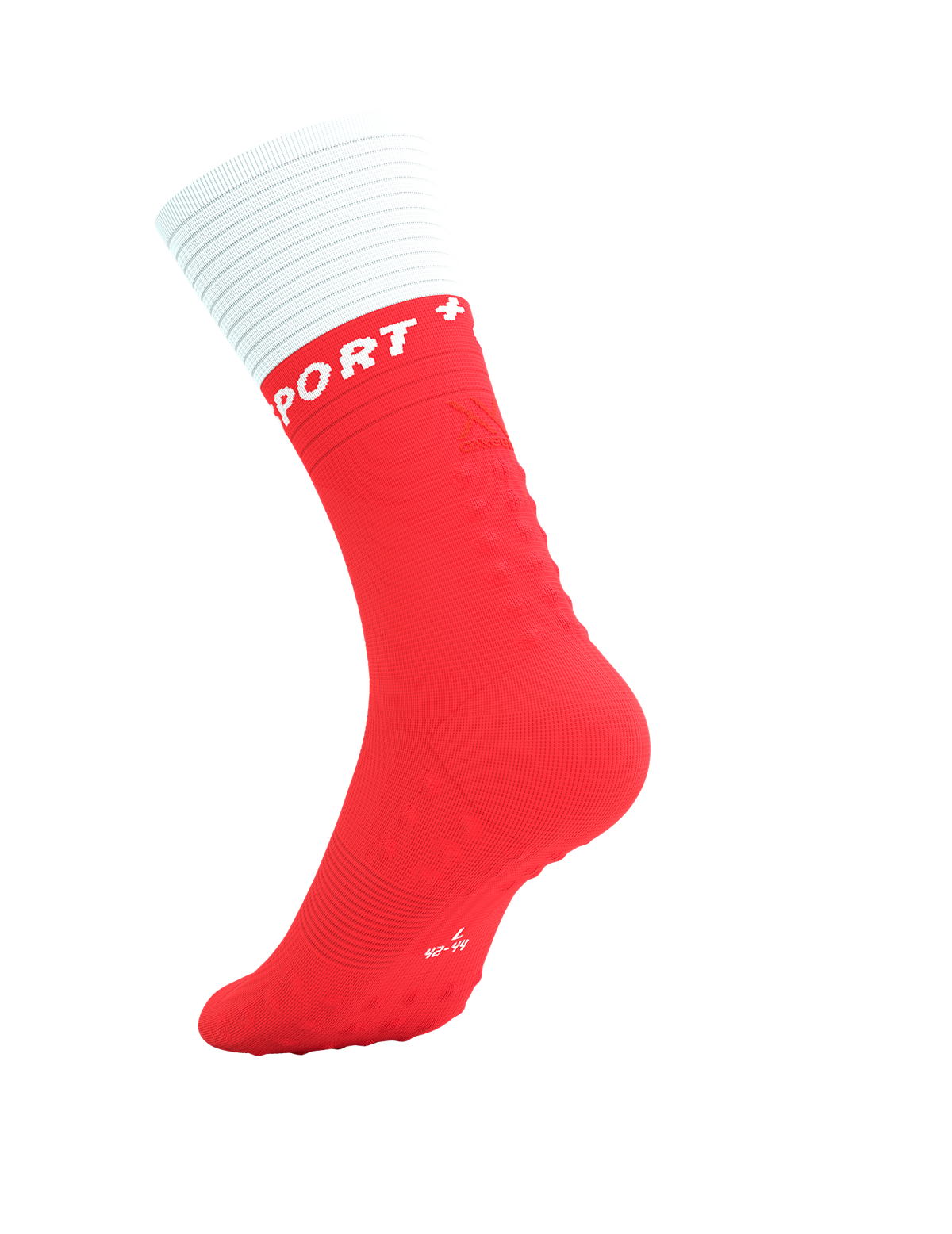 Mid Compression Socks V2.0 - Fluo Red/White