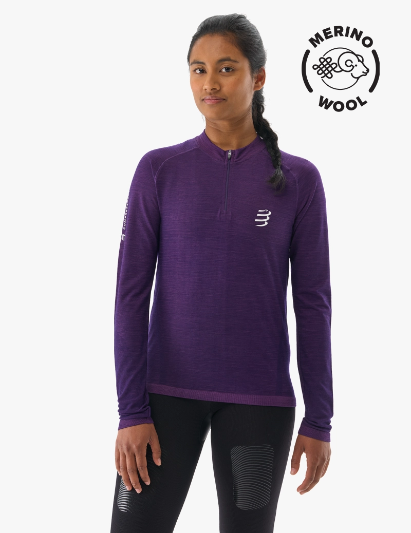 Trail Tshirt Merino - Purple