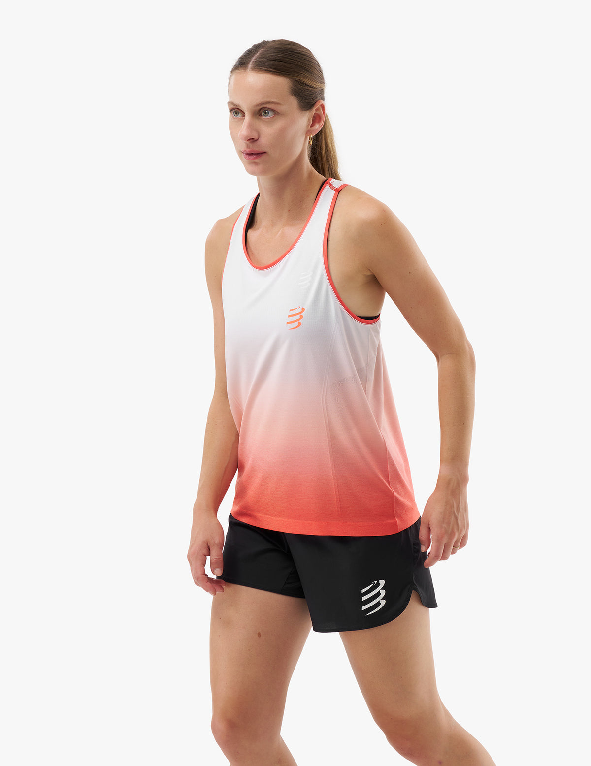 Performance Singlet - Fluo Red/White