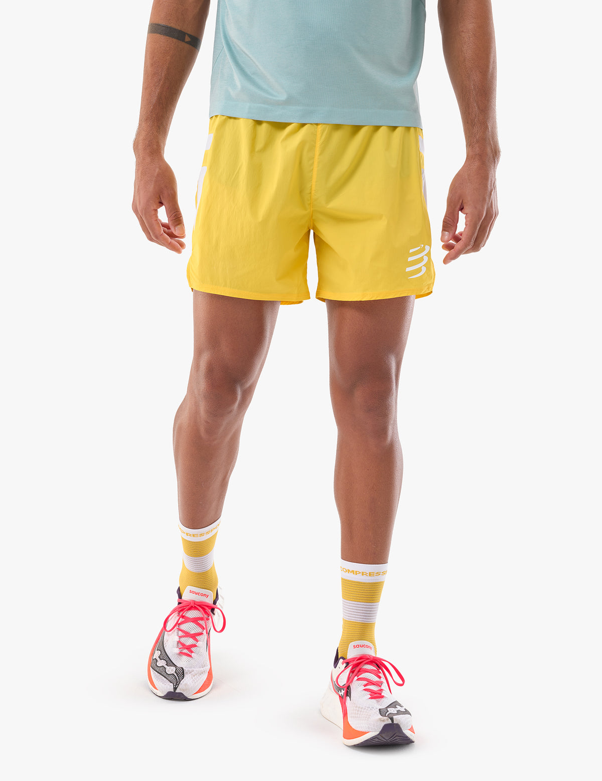 Performance Short - Lemon/White