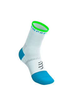 Pro Marathon Socks V2.0 - White/Norse Blue/Neon Green