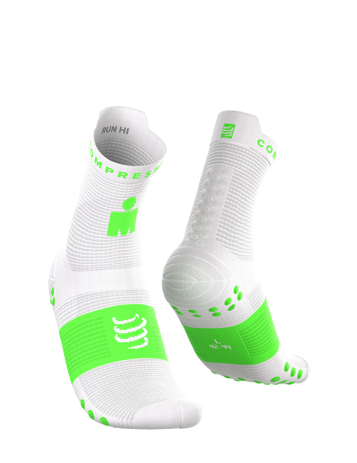 Pro Racing Socks v4.0 Run High - Ironman 2026 - Neon Green/White
