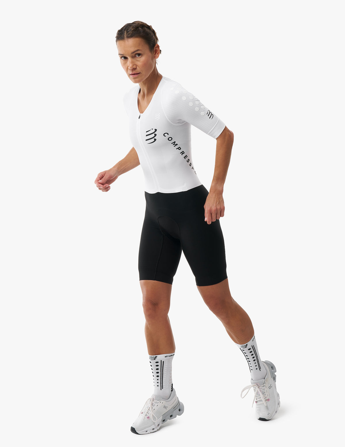 Aero Seamless Trisuit - White/Black