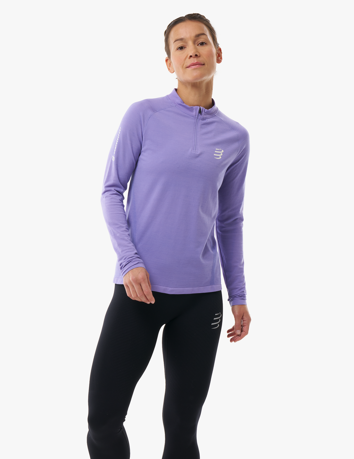 Winter Half-Zip Tshirt - Purple