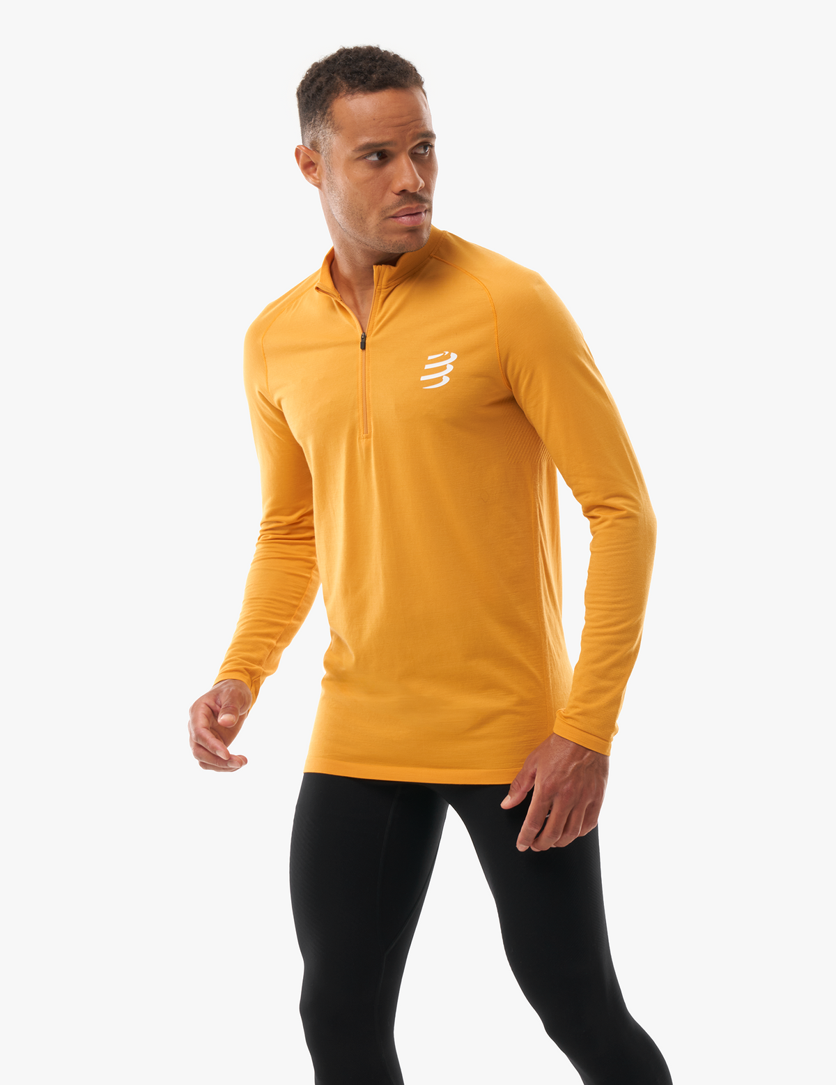 Winter Half-Zip Tshirt - Sunflower