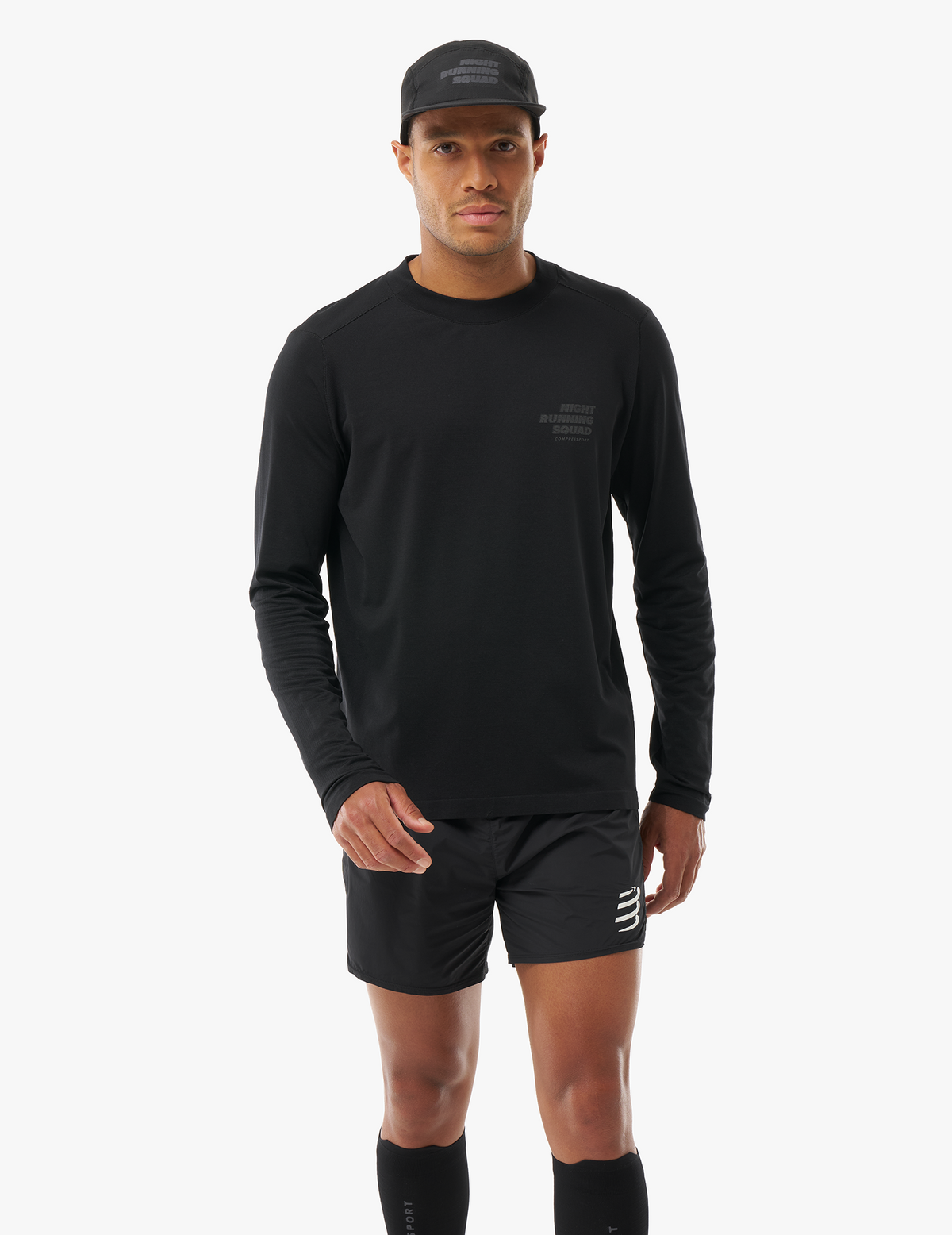 Performance Tshirt - Night Running Squad Black