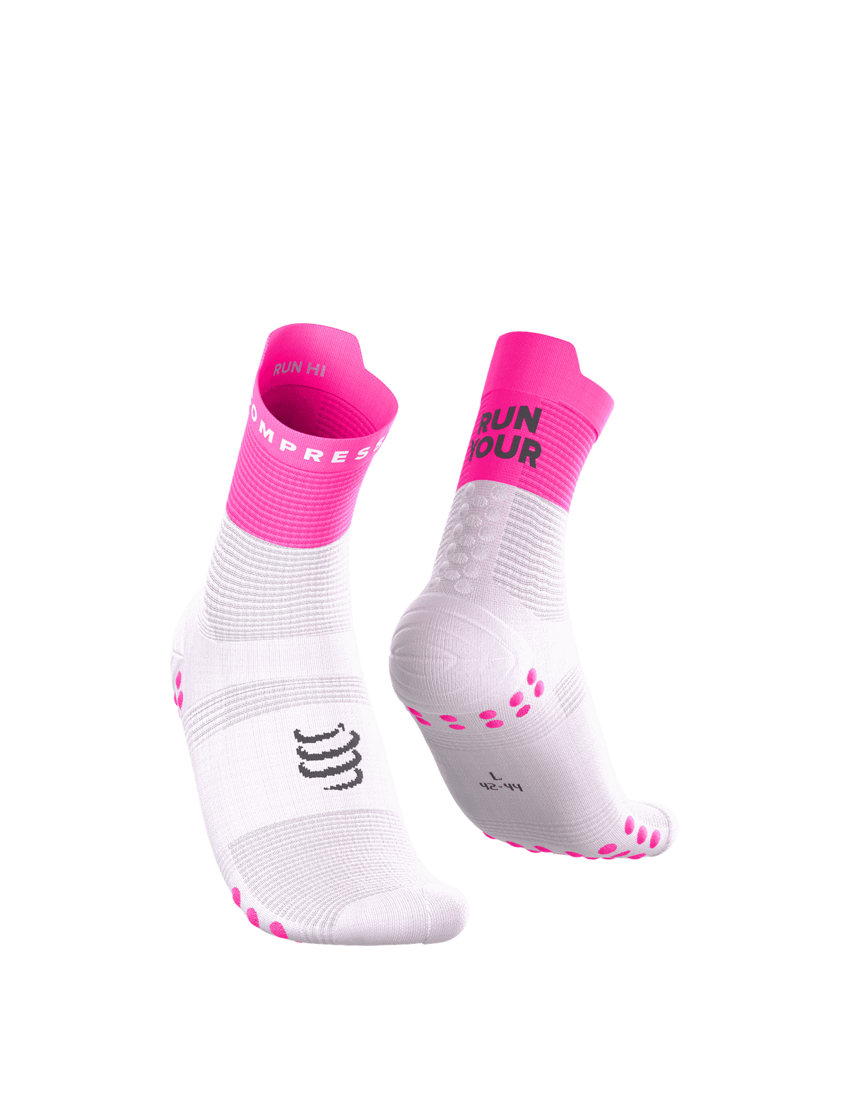 Pro Racing Socks V4.0 Run High - Your Race Neon Pink