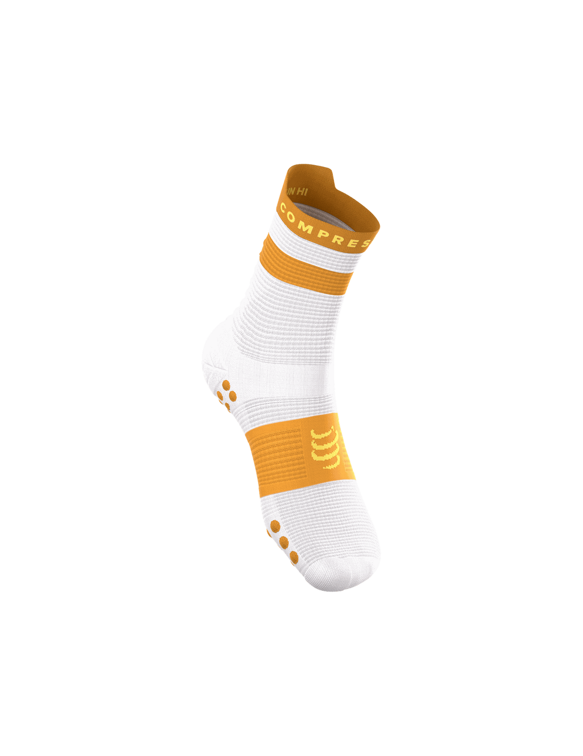 Pro Racing Socks V4.0 Run High - White/Sunflower