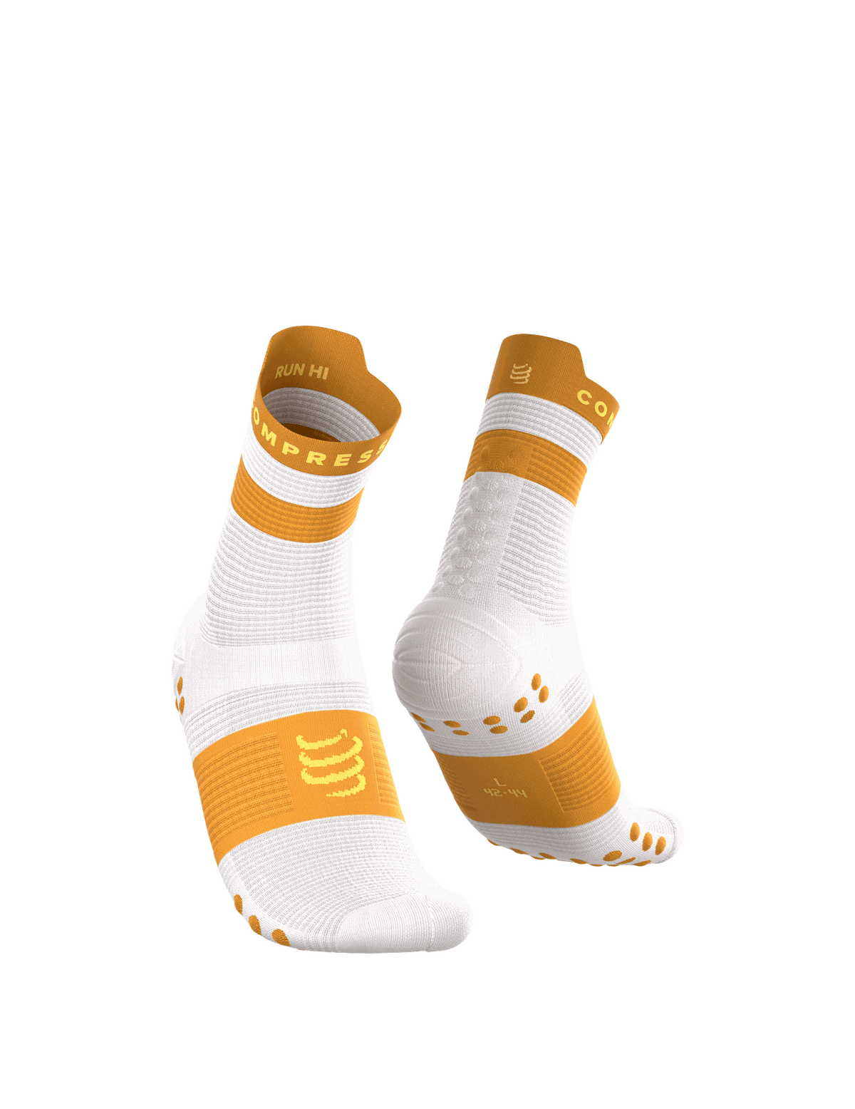 Pro Racing Socks V4.0 Run High - White/Sunflower