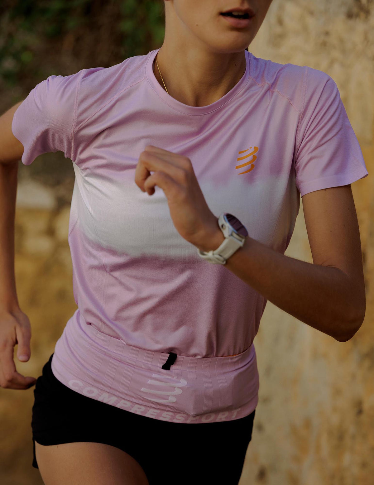 Performance Tshirt - Orchid/Apricot