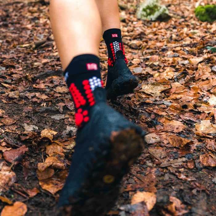 Pro Racing Socks V4.0 Trail – Yellow/Dawn Blue | Compressport