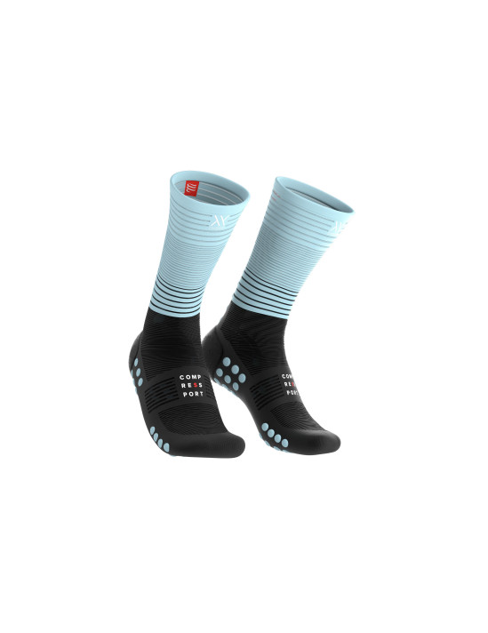 Mid Compression Socks BLACK/ICE BLUE