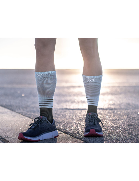 Mid Compression Socks BLACK/ICE BLUE