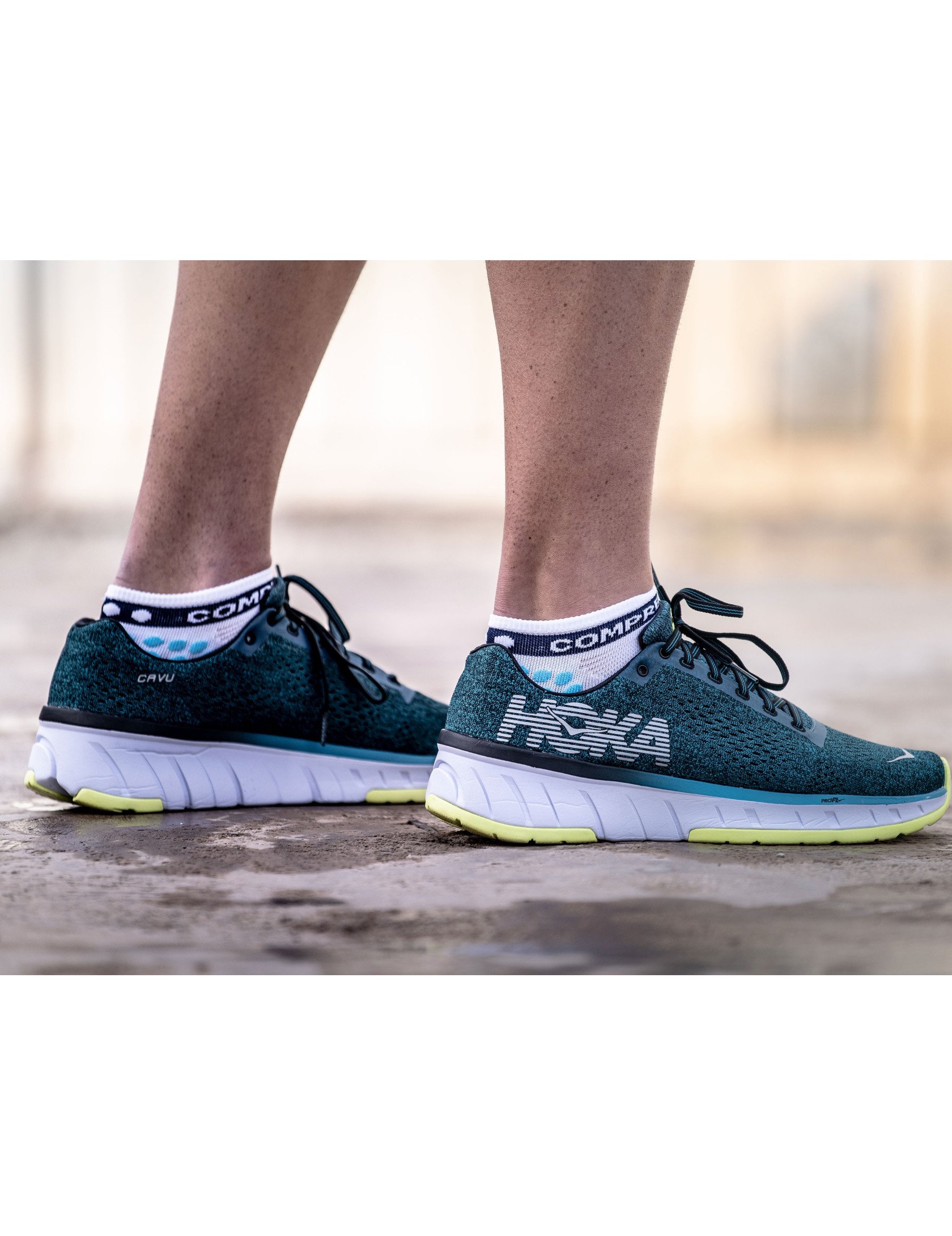 Pro racing socks v3.0 Run low white/blue