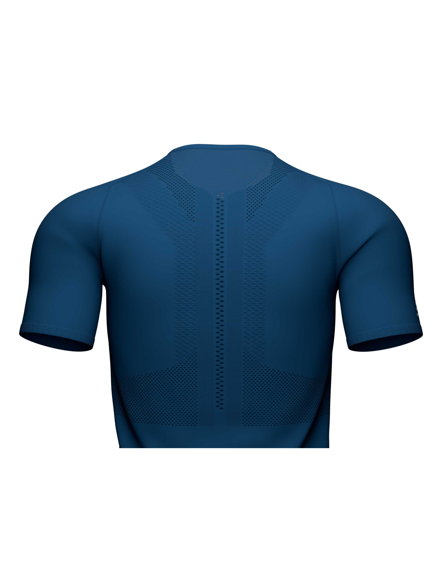 Trail Half-Zip Fitted SS Top blue
