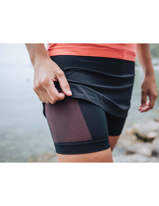 Performance Skirt W BLACK/CORAL