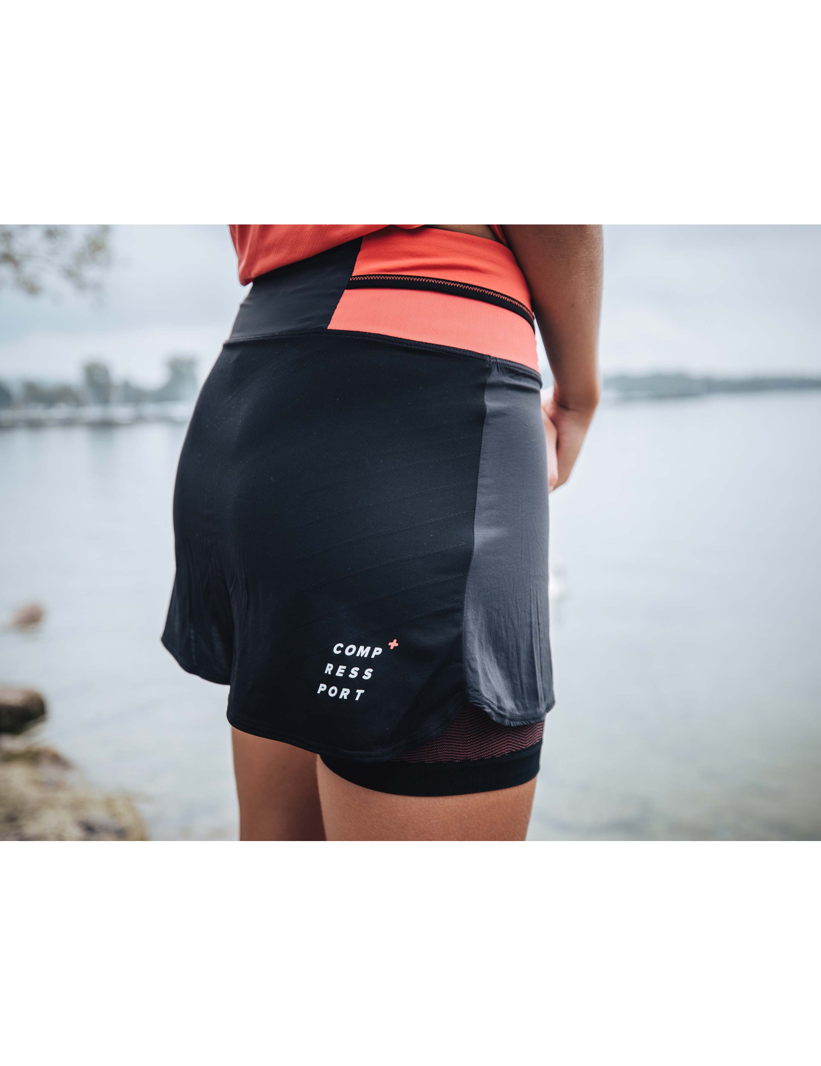 Performance Skirt W BLACK/CORAL