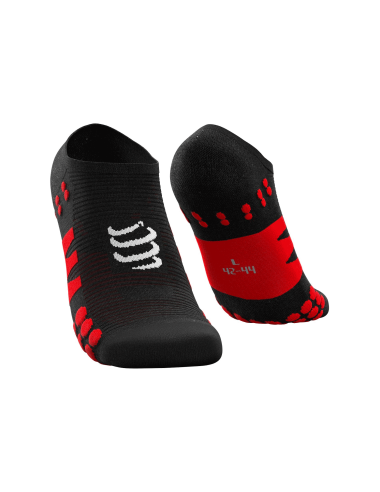 No Show Socks - Black/Red