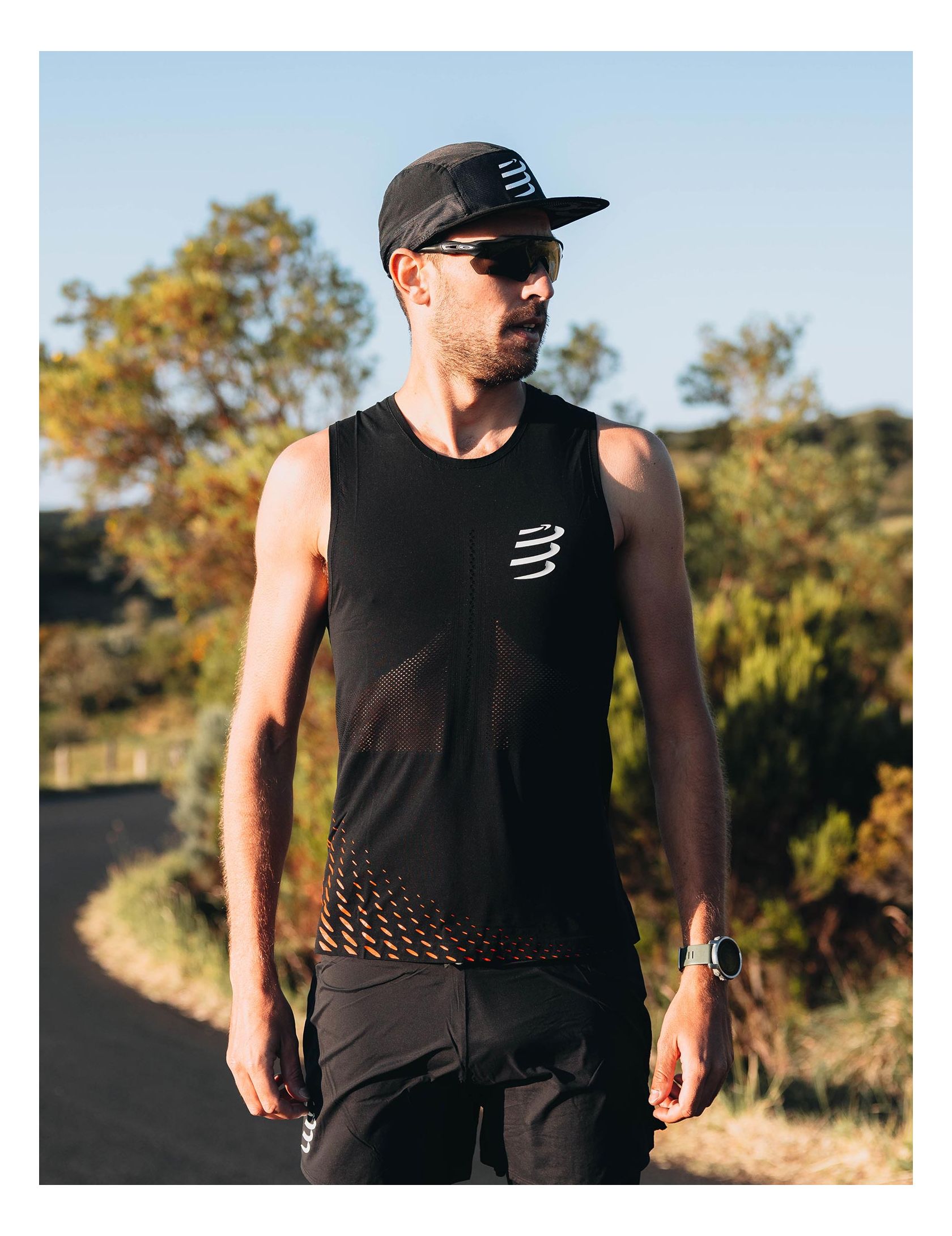 Pro Racing Singlet M BLACK/HIGH RISK RED