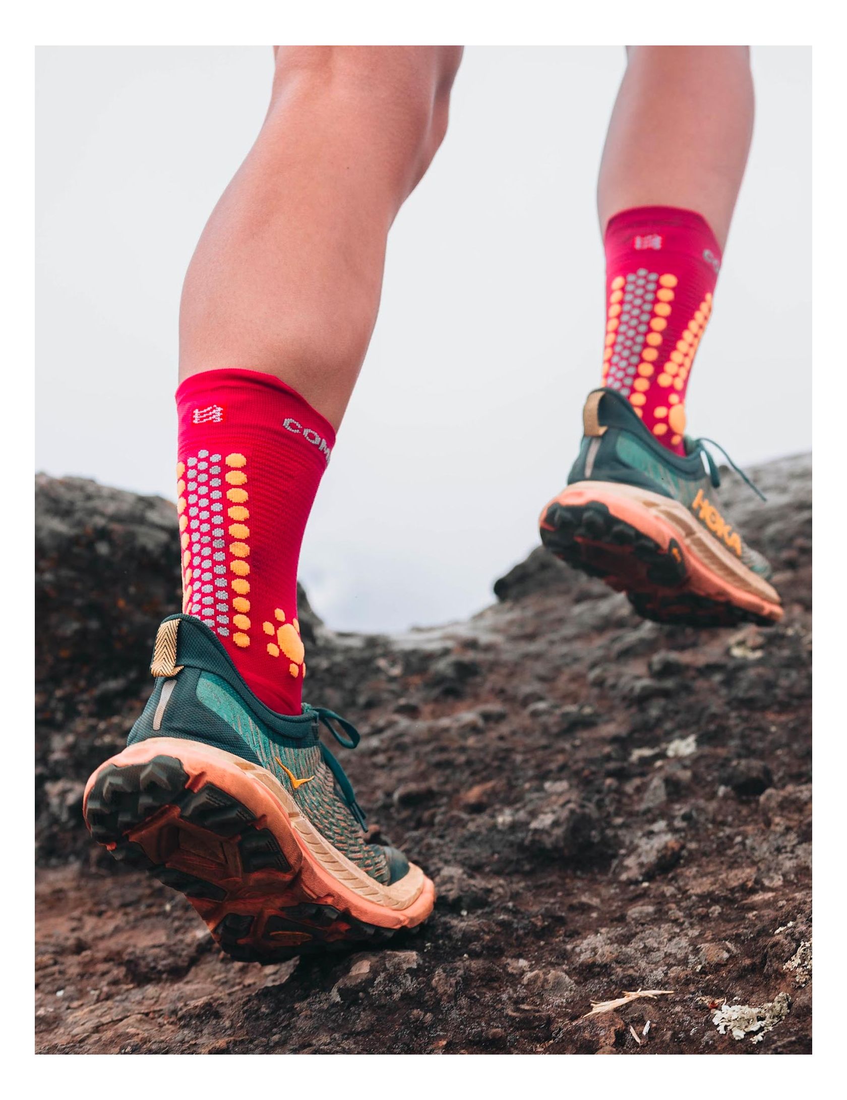 Pro Racing Socks v4.0 Trail PERSIAN RED/BLAZING ORANGE