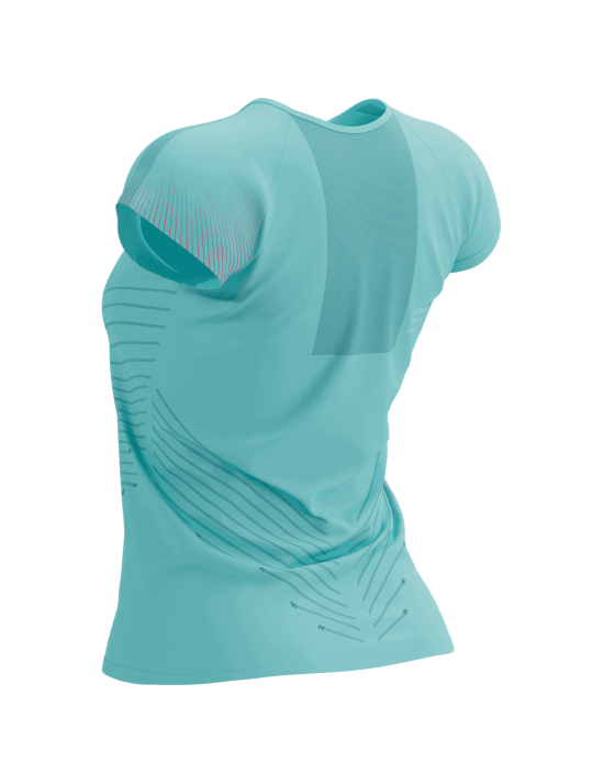 Performance SS Tshirt W AQUA/HOT PINK