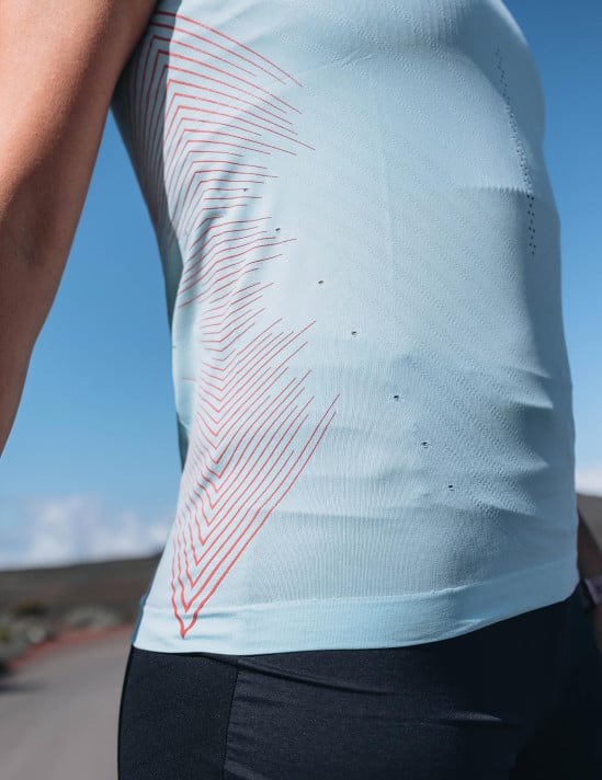 Performance SS Tshirt W AQUA/HOT PINK