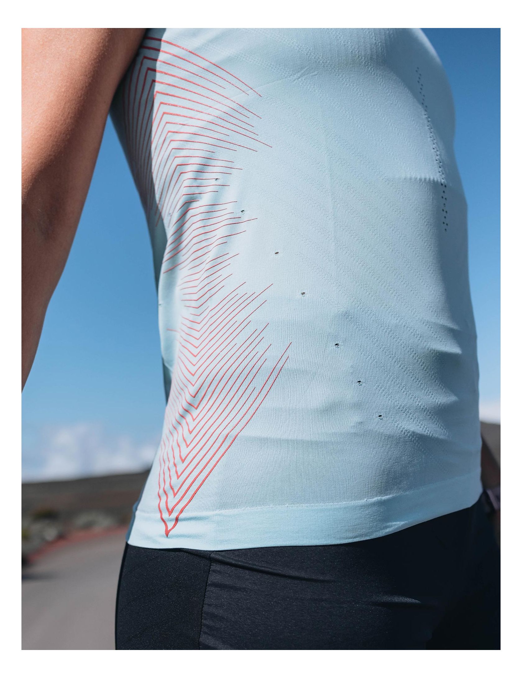 Performance SS Tshirt W AQUA/HOT PINK