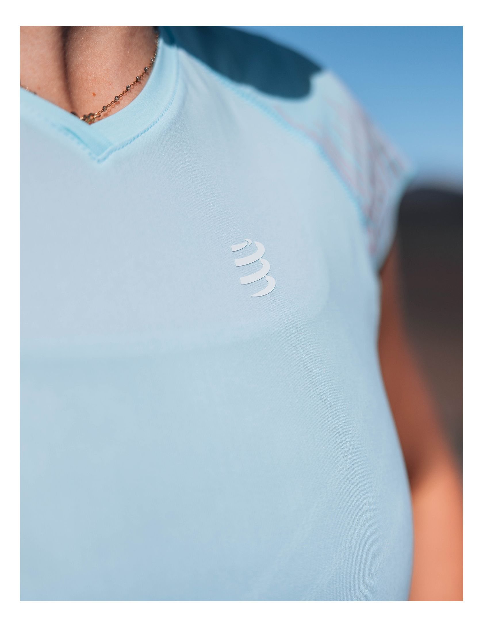 Performance SS Tshirt W AQUA/HOT PINK