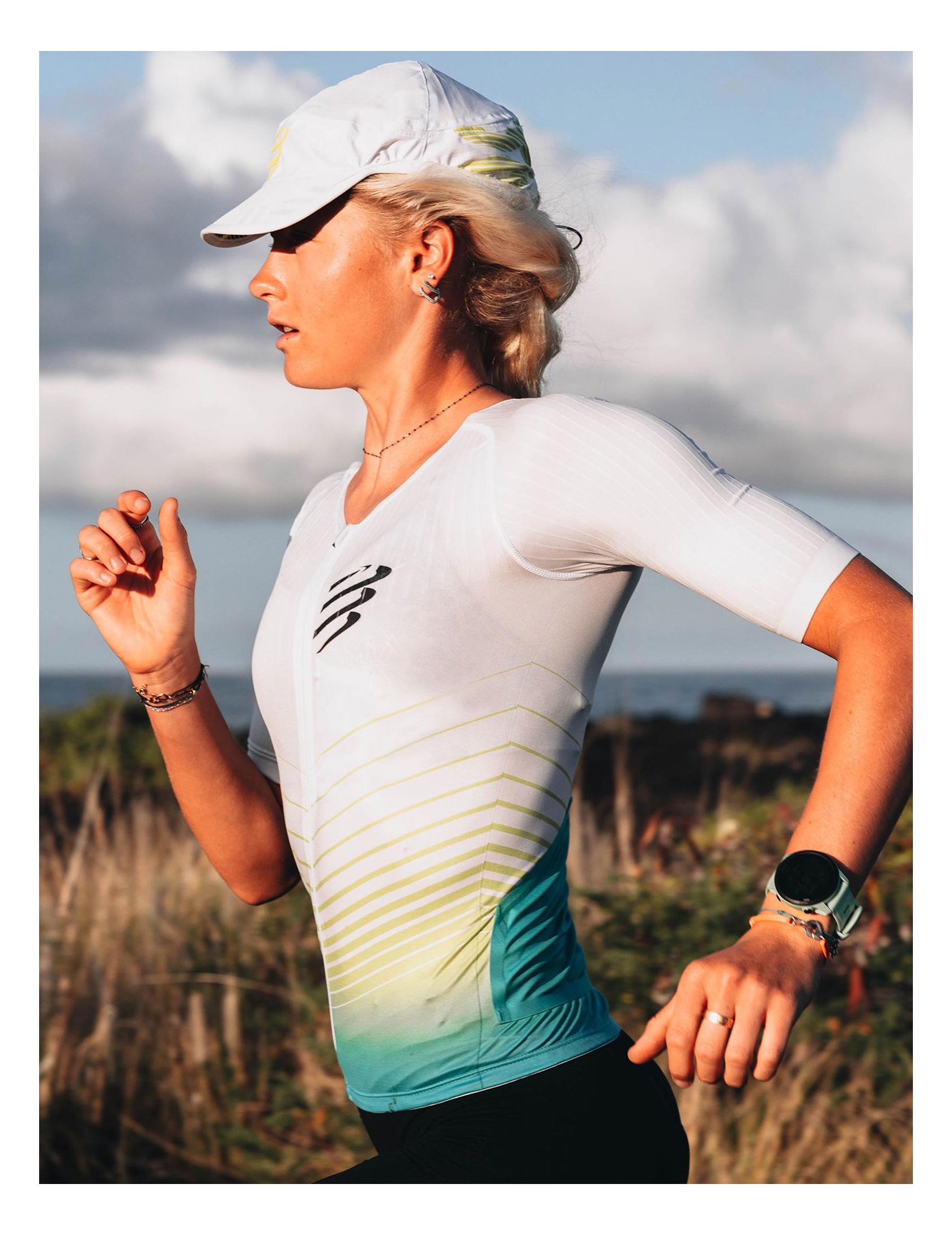 Tri Postural Aero SS Top W WHITE/COLUMBIA
