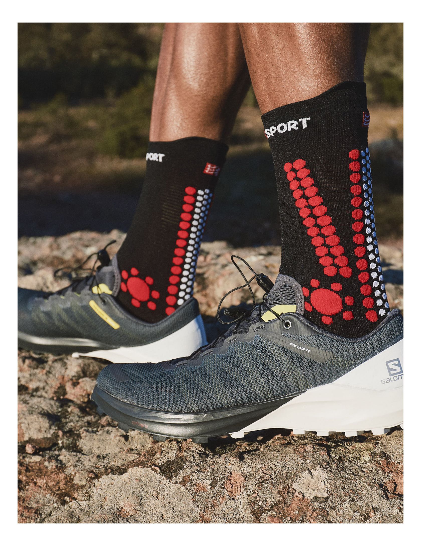 Pro Racing Socks v4.0 Trail - Black/Red